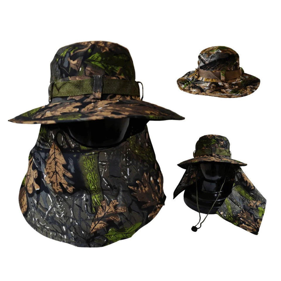 Chapéu Para Pesca com Proteção Premium Canavieiro Camuflado