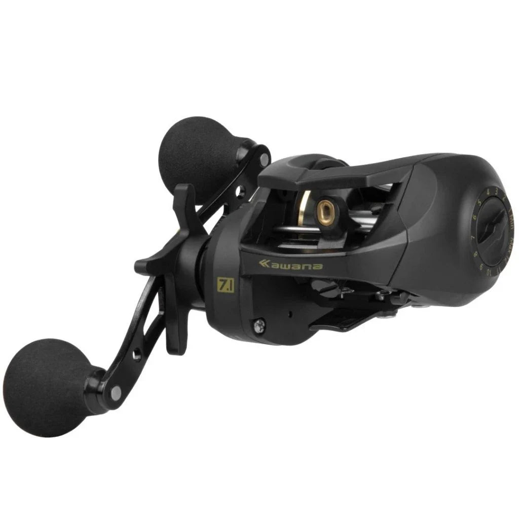 Carretilha Kawana Black Pira 400 10+1 Rolamento 7.1:1 Recolhimento Drag 18kg