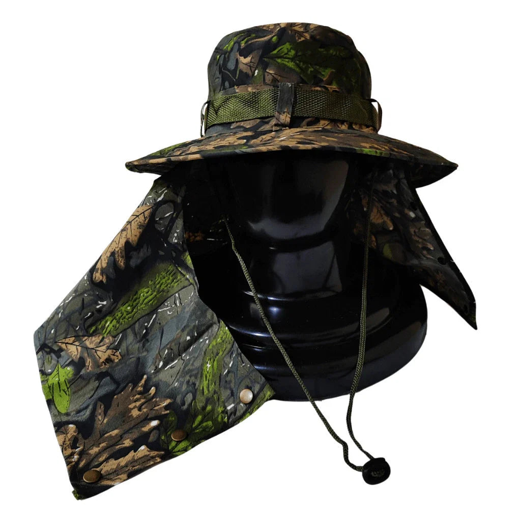 Chapéu Para Pesca com Proteção Premium Canavieiro Camuflado