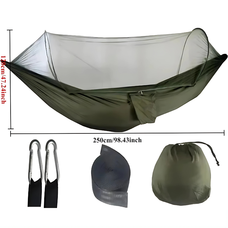 Rede de Acampamento com Mosquiteiro 250x120cm - Leve e Resistente