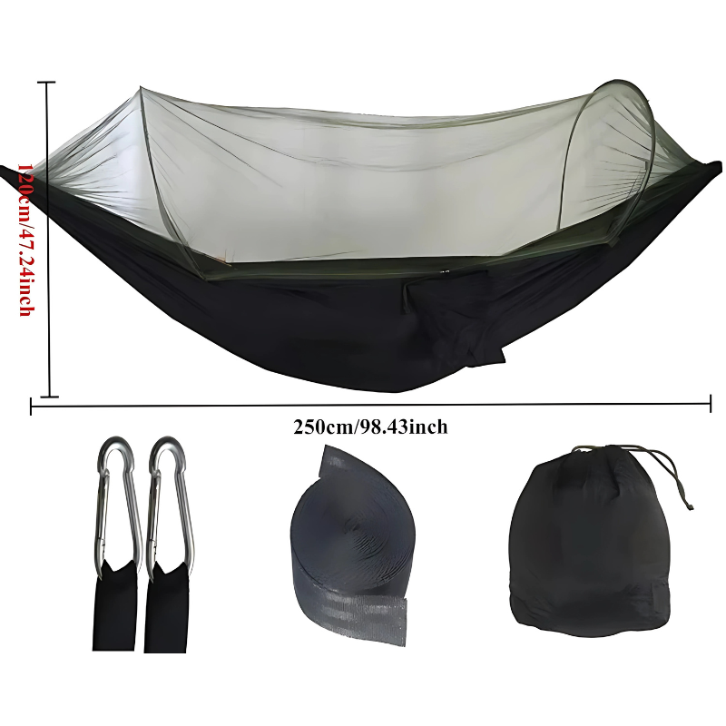 Rede de Acampamento com Mosquiteiro 250x120cm - Leve e Resistente