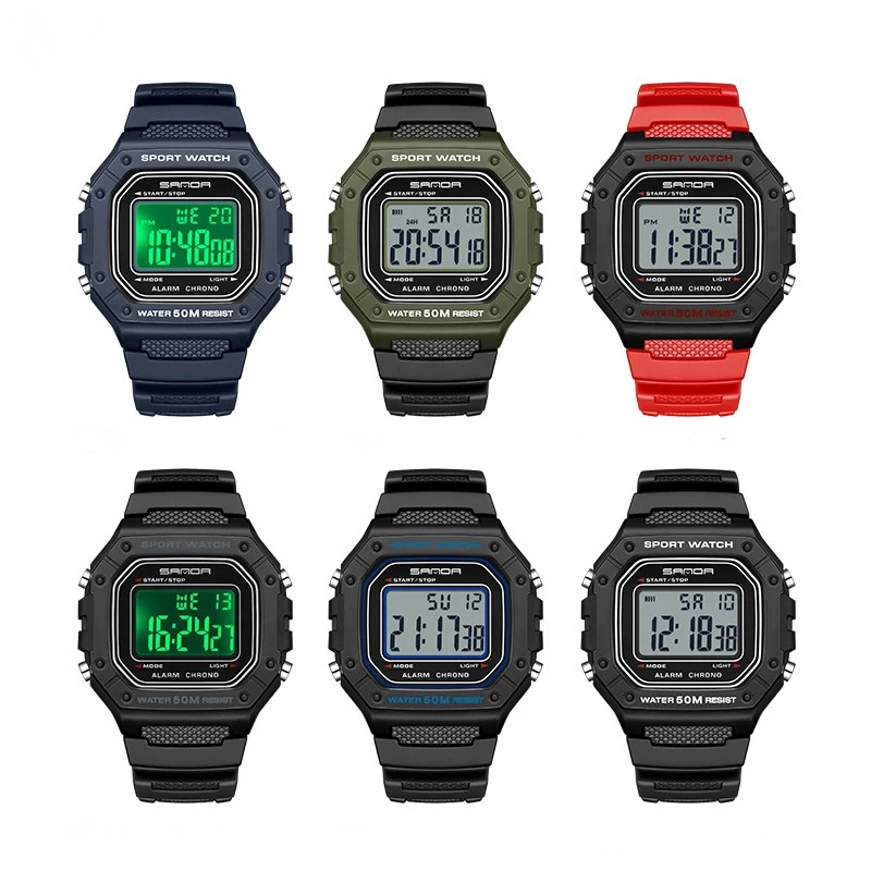 Relógio Militar Digital Sanda 2156 à Prova D'Água