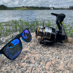 Molinete Shimano Drag de Até 15kg Com 19 Rolamentos Sistema de Rotação Super Suave + Com Óculos De Sol Polarizado Grátis