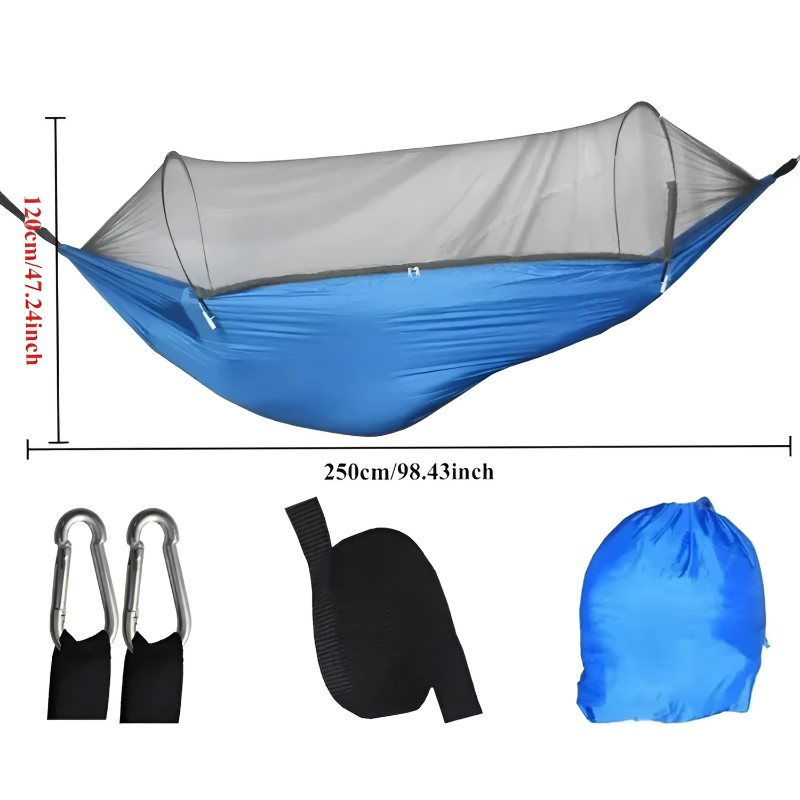 Rede de Acampamento com Mosquiteiro 250x120cm - Leve e Resistente