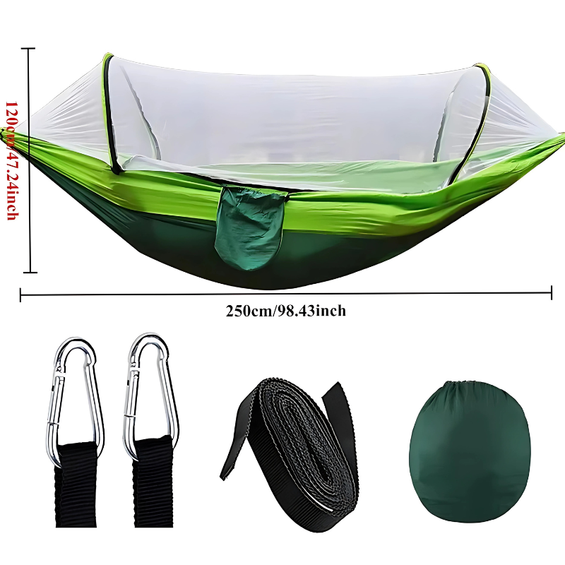 Rede de Acampamento com Mosquiteiro 250x120cm - Leve e Resistente