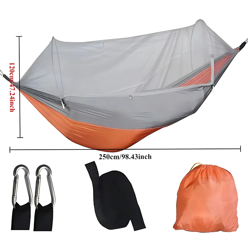 Rede de Acampamento com Mosquiteiro 250x120cm - Leve e Resistente
