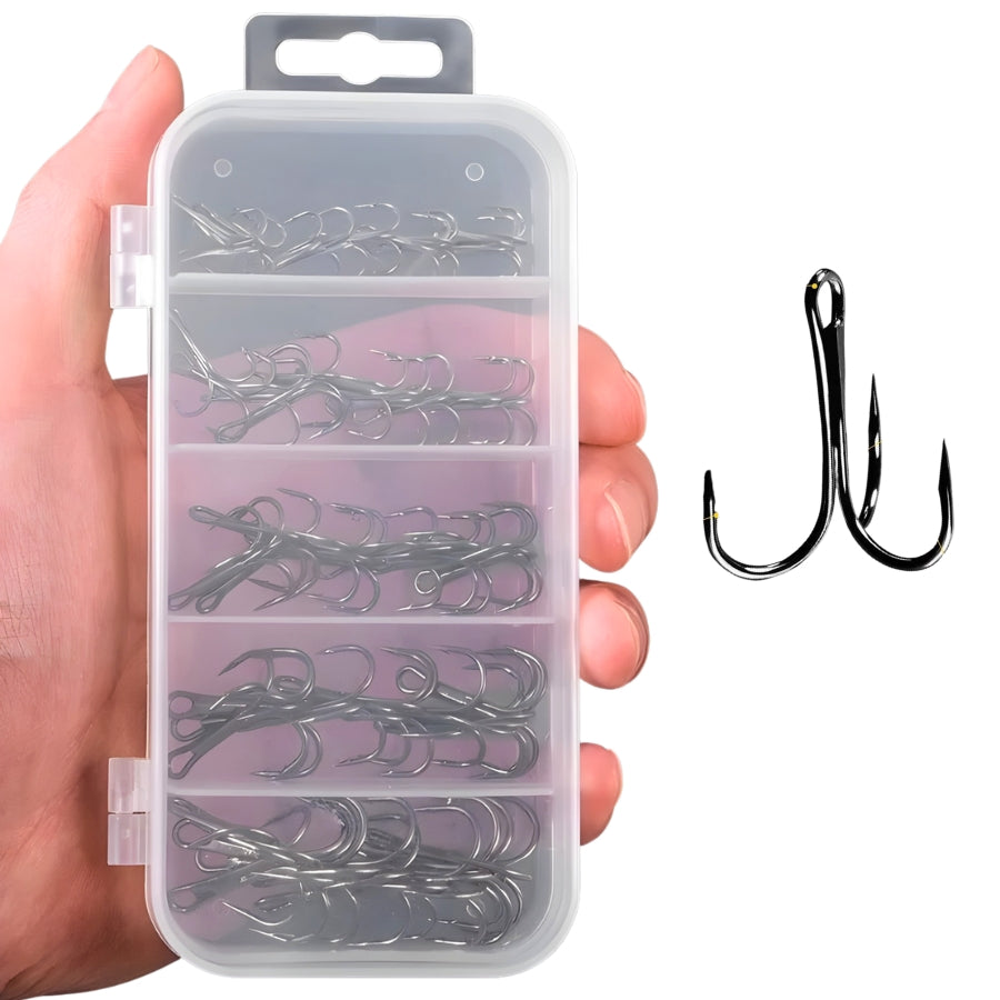 Anzóis Carateia de Aço Inoxidável – Super Resistentes | Kit com 50 Unidades