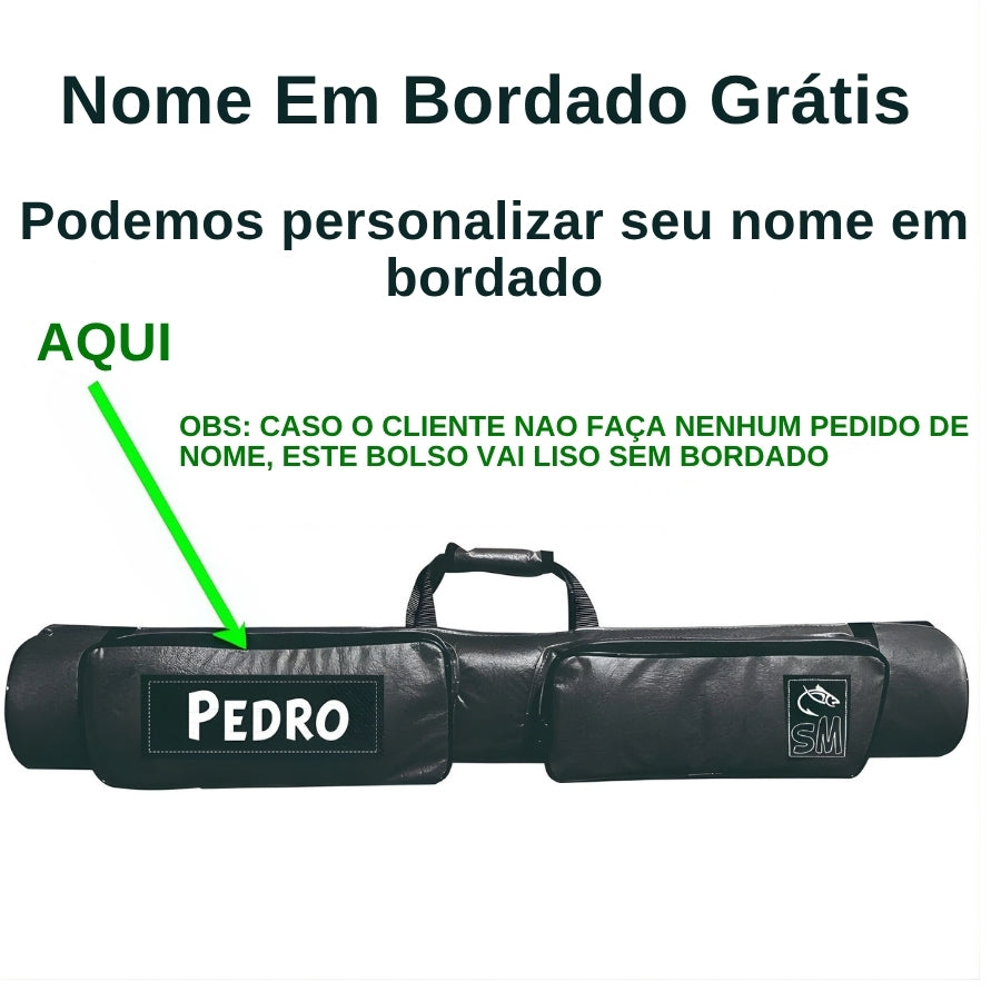 Bolsa De Pesca Grande Portátil + Bordado De Nome Grátis