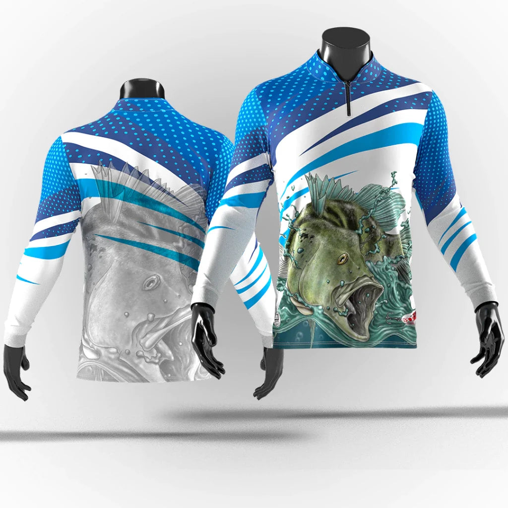 Camisa de Pesca UV50+ Dry Fit com Zíper – Tucunaré e Dourado