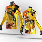Camisa de Pesca UV50+ Dry Fit com Zíper – Tucunaré e Dourado