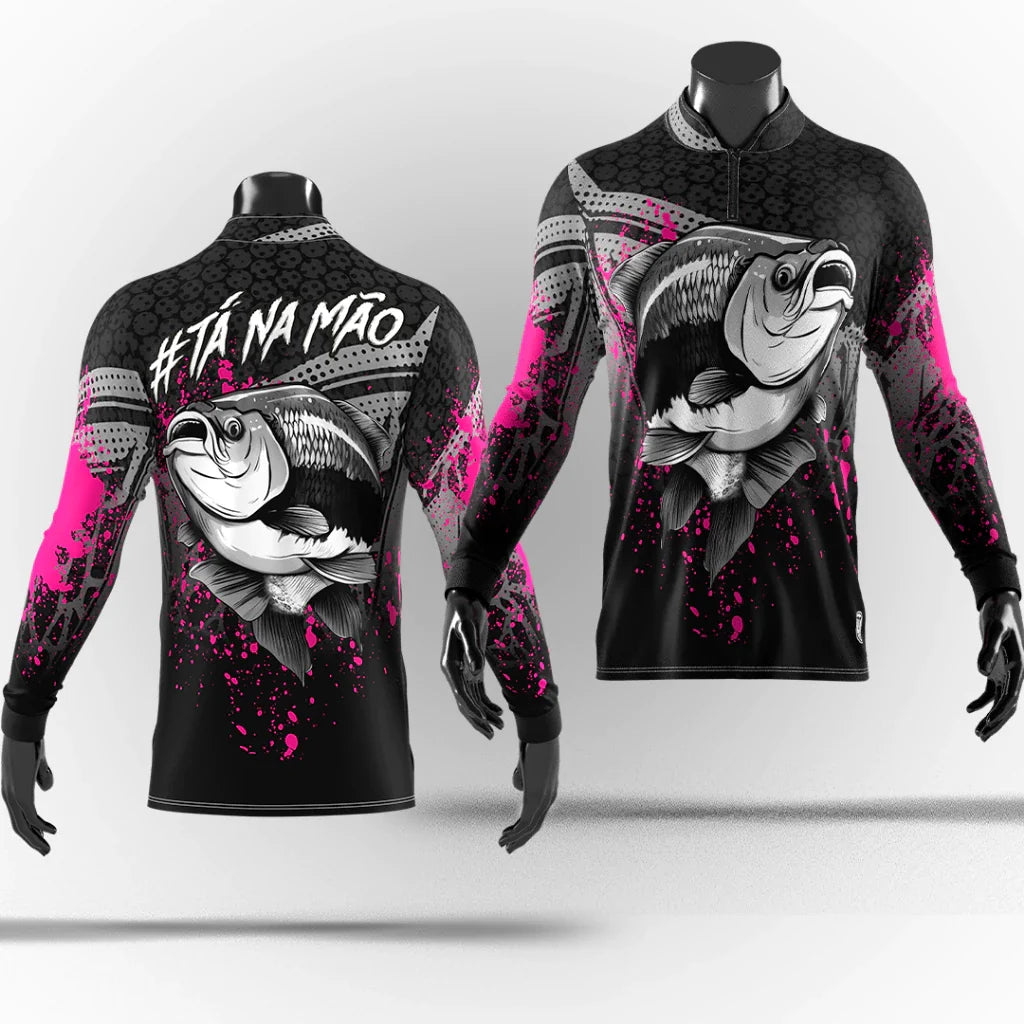 Camisa de Pesca UV50+ Dry Fit com Zíper – Tucunaré e Dourado