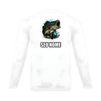 Camiseta De Pesca Masculina Tucunaré Com Seu Nome Personalizado