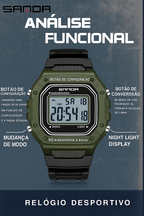 Relógio Militar Digital Sanda 2156 à Prova D'Água