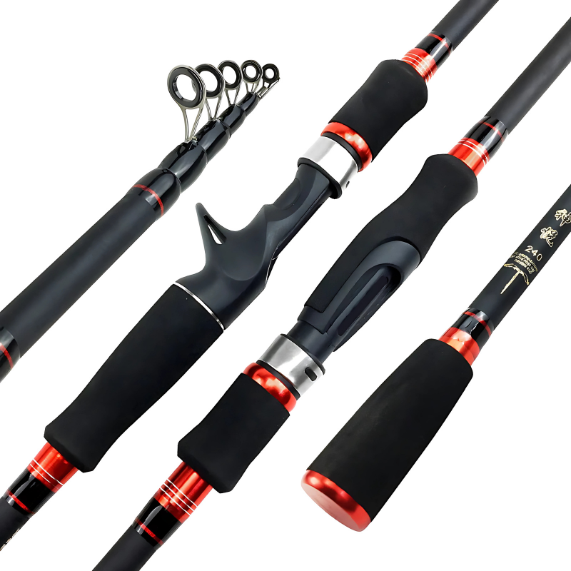 Vara de Pesca Ultralight Com Isca Giratória 1.8m - 2.1m + Saco Protetor Para a Vara Grátis