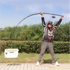 Vara de Pesca Telescópica em Fibra de Carbono 2.1m - 4.5m Suporta até 20kg