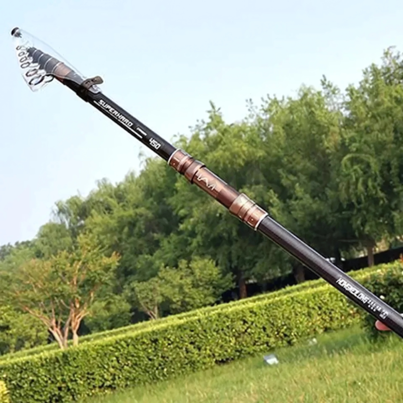 Vara de Pesca Telescópica de Carbono para Grandes Capturas - 20kg de Força