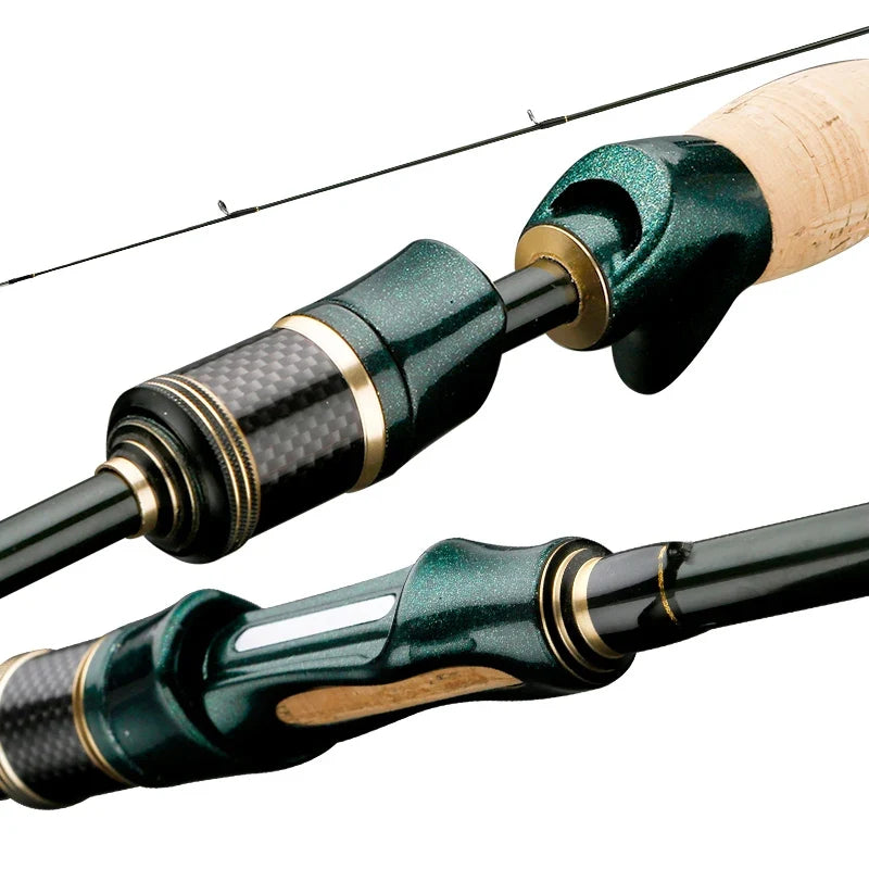 Vara de Pesca Profissional Kingpesque Em 4 Partes Fibra De Carbono Alta Qualidade 1.8m A 2.4m + Óculos Polarizado Kingpesque Grátis