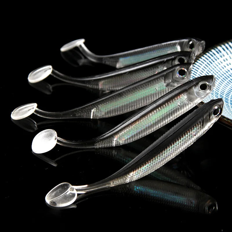 Isca Macia de Pesca com Lantejoulas Arco-Íris - 5 Peças