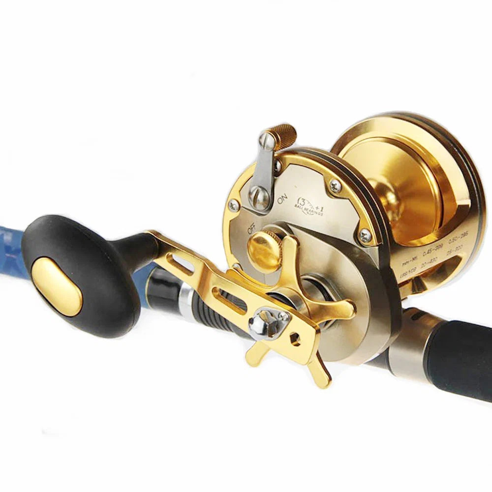 Carretilha de Pesca Marítima ACT351 - Drag 20kg, Recolhimento 4.1:1 - Mão Direita