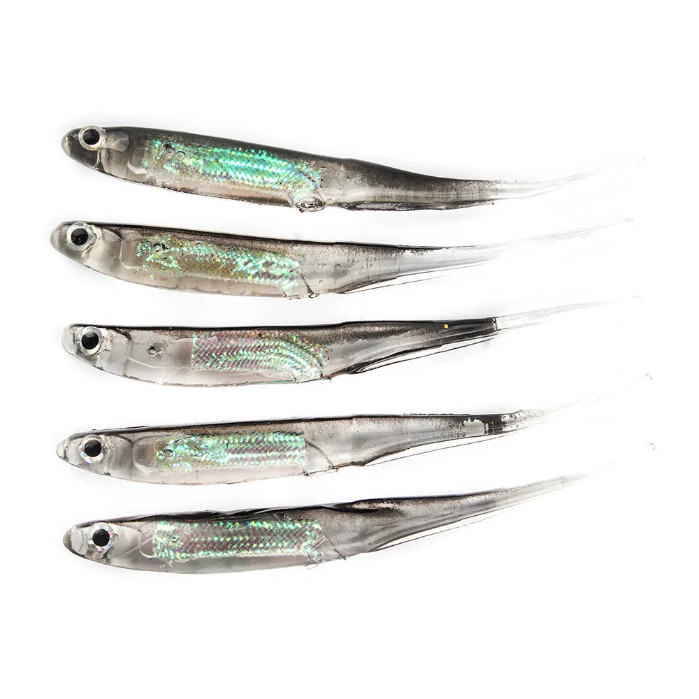 Isca Macia de Pesca com Lantejoulas Arco-Íris - 5 Peças