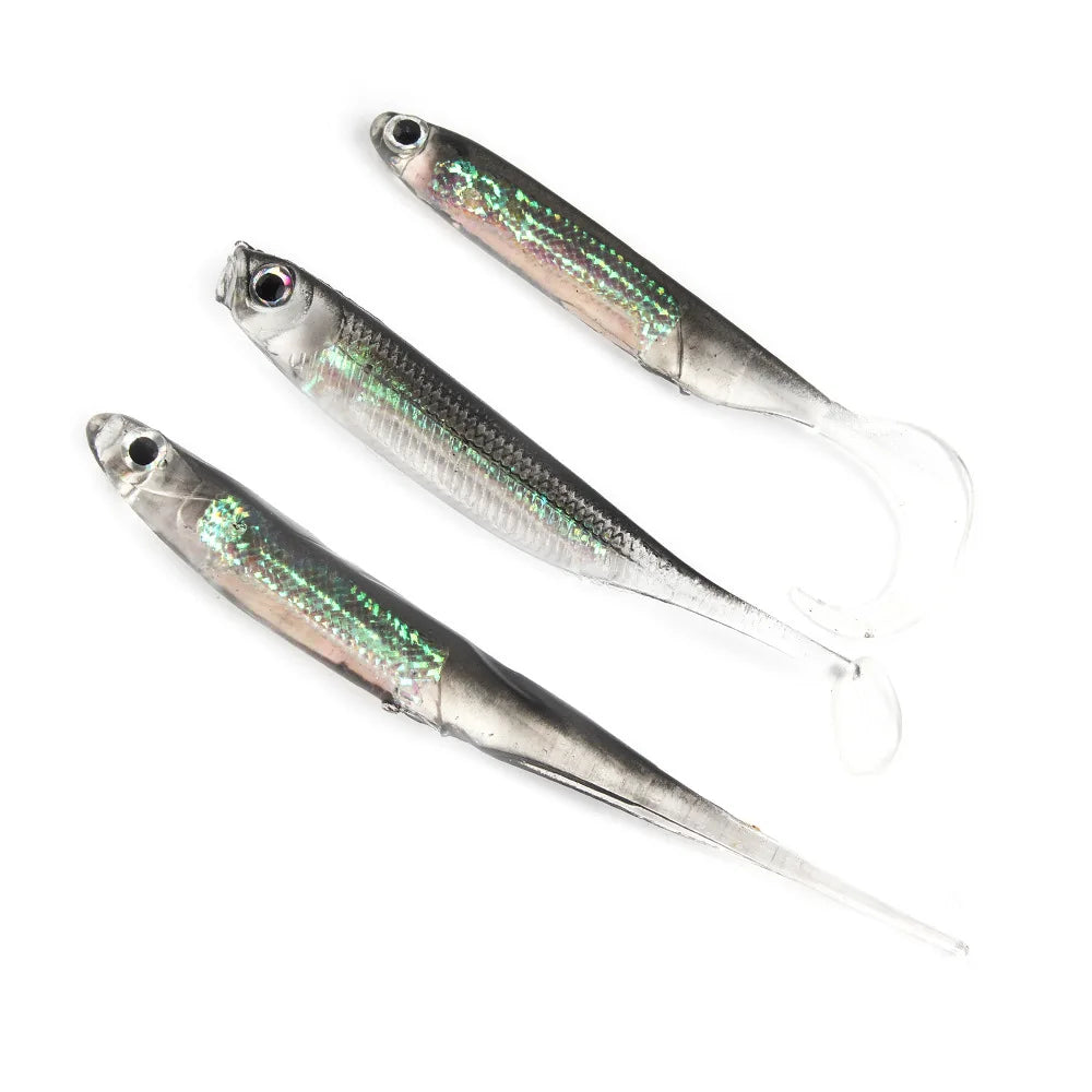 Isca Macia de Pesca com Lantejoulas Arco-Íris - 5 Peças