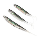 Isca Macia de Pesca com Lantejoulas Arco-Íris - 5 Peças