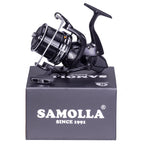 Molinete de Pesca Samolla TKR Carbono Arraste 27kg Com 14 Rolamentos