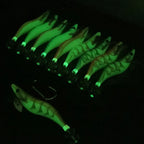 Kit Isca Luminosa Squid Jig Com Anzol e Chumbada - 10 Unidades