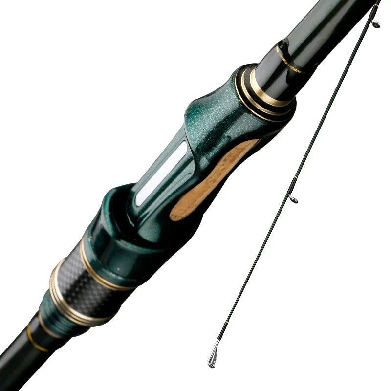 Vara de Pesca Profissional Kingpesque Em 4 Partes Fibra De Carbono Alta Qualidade 1.8m A 2.4m + Óculos Polarizado Kingpesque Grátis