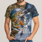 Camisa de Pesca com Secagem Rápida e Estampa de Pesca