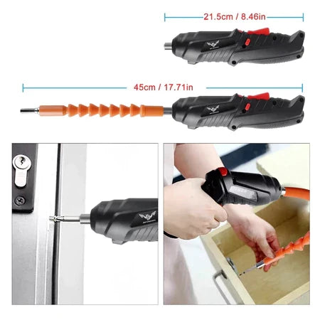 Kit Parafusadeira/furadeira Com 48 Peças A Bateria Carregador Usb