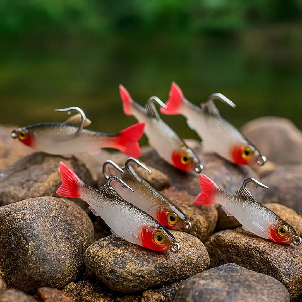 Kit com 5 Iscas Artificiais Lambari Pescaria Pesca Dourado Traíra Bass Tucunaré Robalo