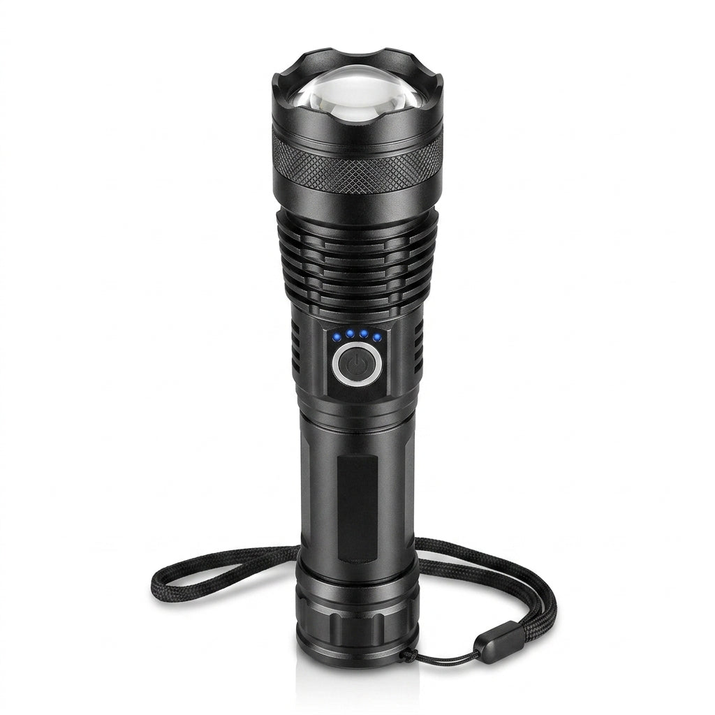 Lanterna Tática T9 P50 Super Luminosa Recarregável USB