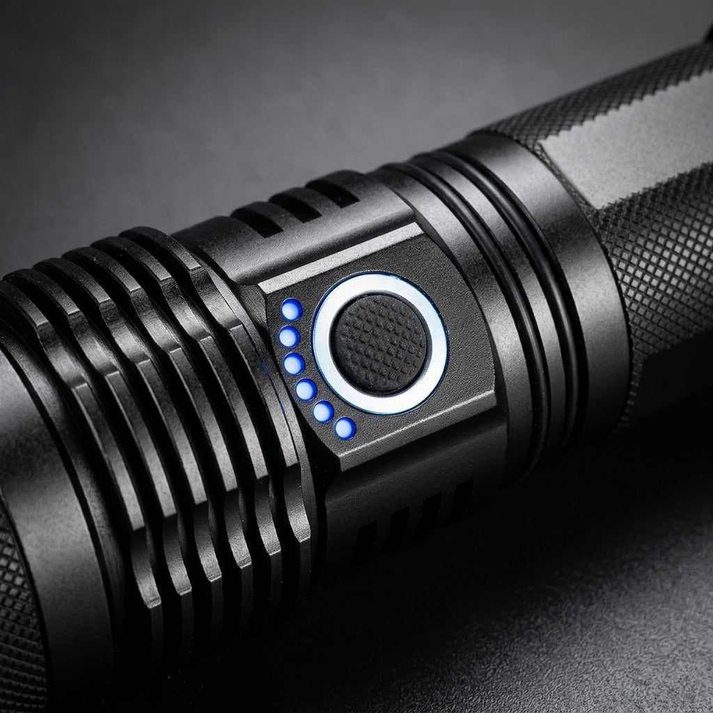 Lanterna Tática T9 P50 Super Luminosa Recarregável USB