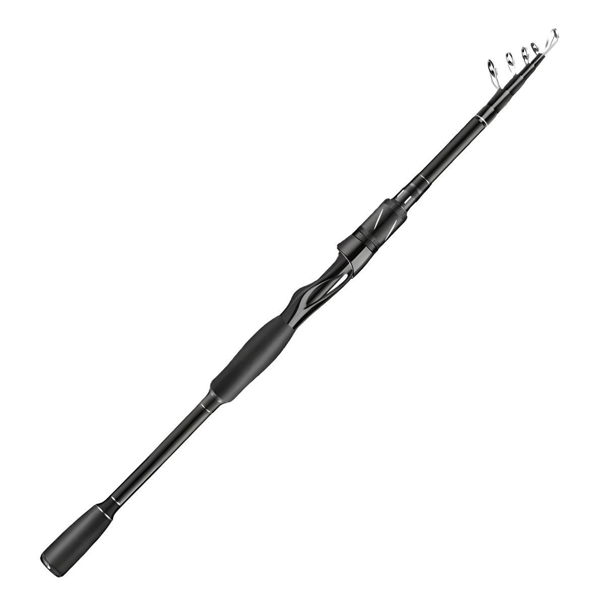 Vara de Pesca Telescópica de Fibra de Carbono - Super Rígida