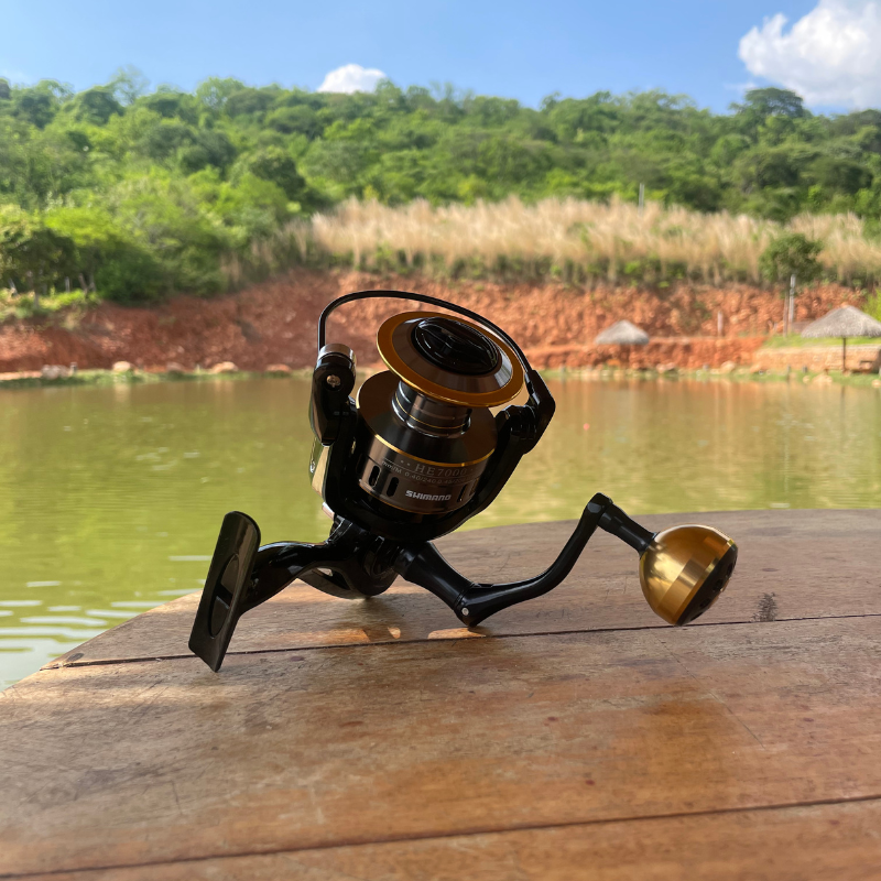 Molinete Shimano Drag de Até 15kg Com 19 Rolamentos Sistema de Rotação Super Suave + Óculos De Sol Polarizado Grátis