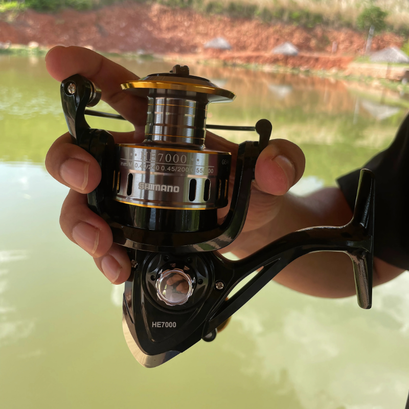 Molinete Shimano Drag de Até 15kg Com 19 Rolamentos Sistema de Rotação Super Suave + Óculos De Sol Polarizado Grátis