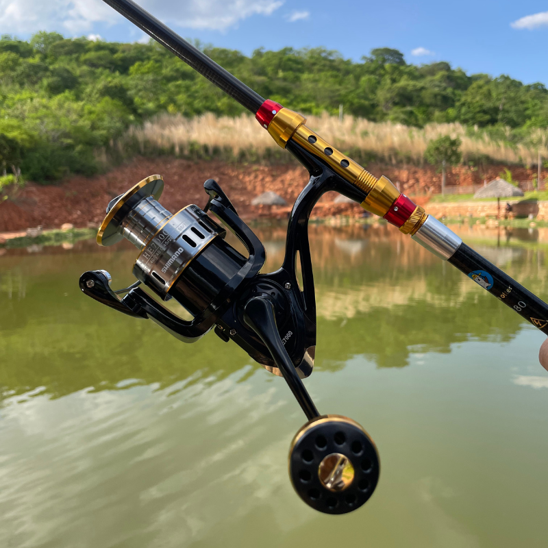 Molinete Shimano Drag de Até 15kg Com 19 Rolamentos Sistema de Rotação Super Suave + Óculos De Sol Polarizado Shimano Grátis