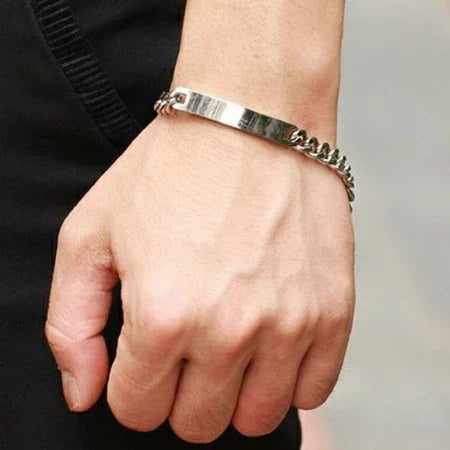Pulseira De Aço Inoxidável Personalizada