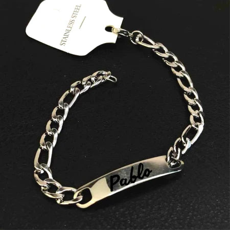 Pulseira De Aço Inoxidável Personalizada