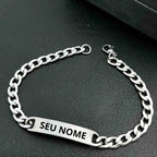Pulseira De Aço Inoxidável Personalizada