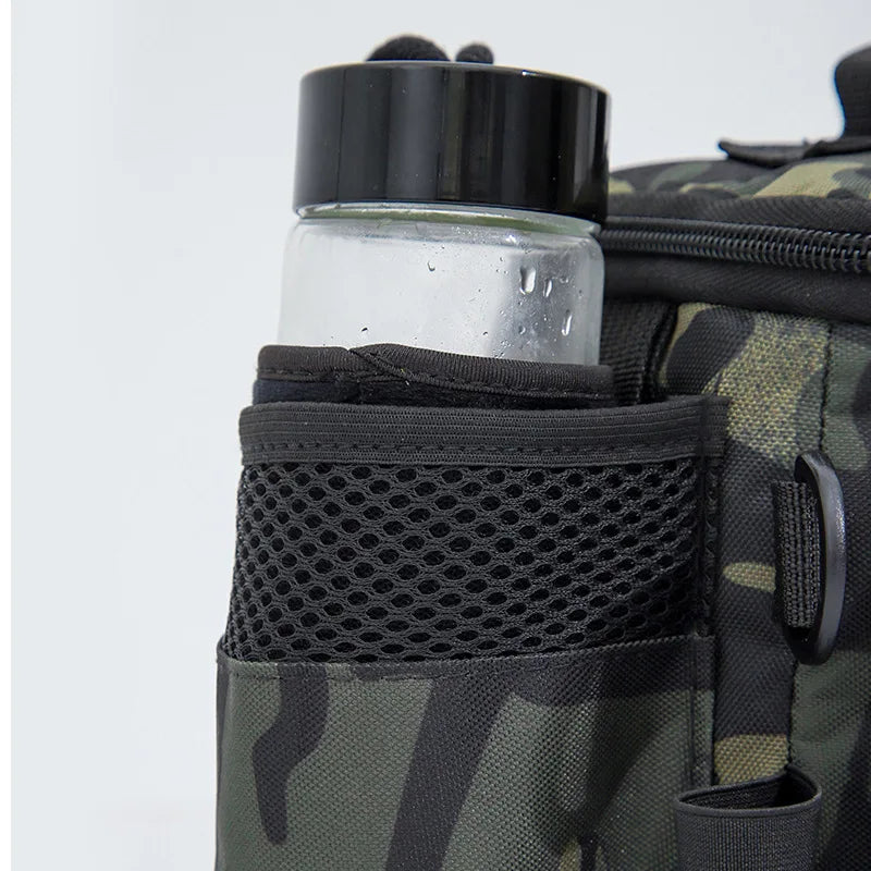 Bolsa Tática de Pesca Multifuncional – Resistente, Impermeável e Anticorrosiva
