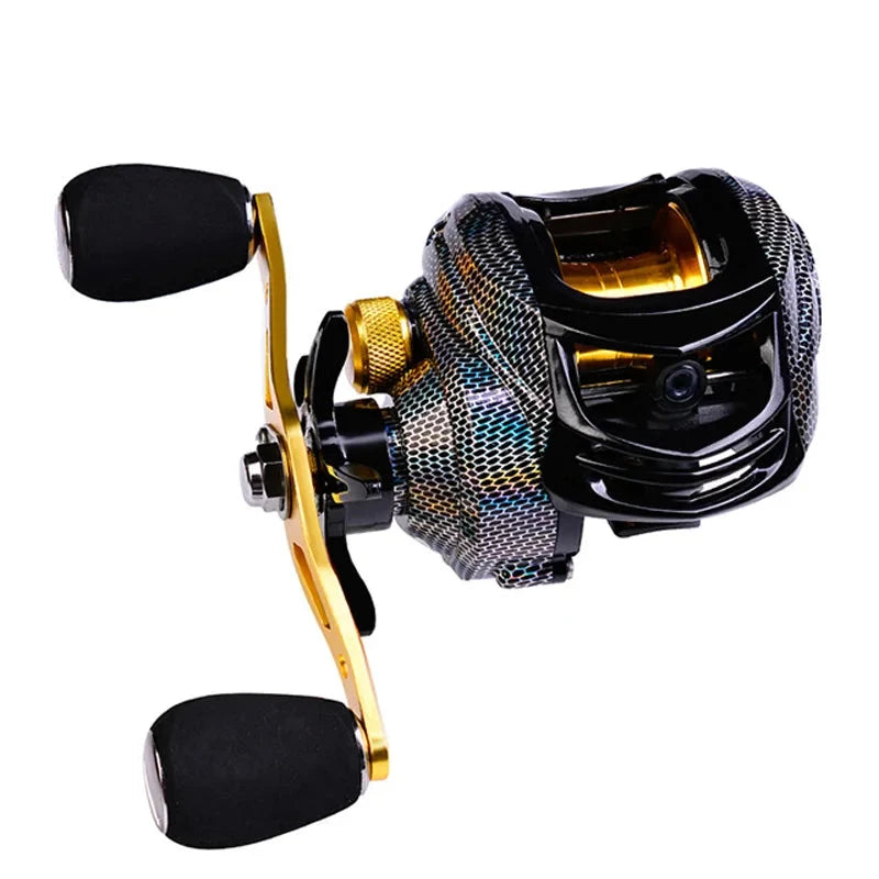 Carretilha Kingpesque 10KG Drag 5+1BB De Rolamentos Recolhimento 7.2:1 + Óculos Polarizado Kingpesque Grátis