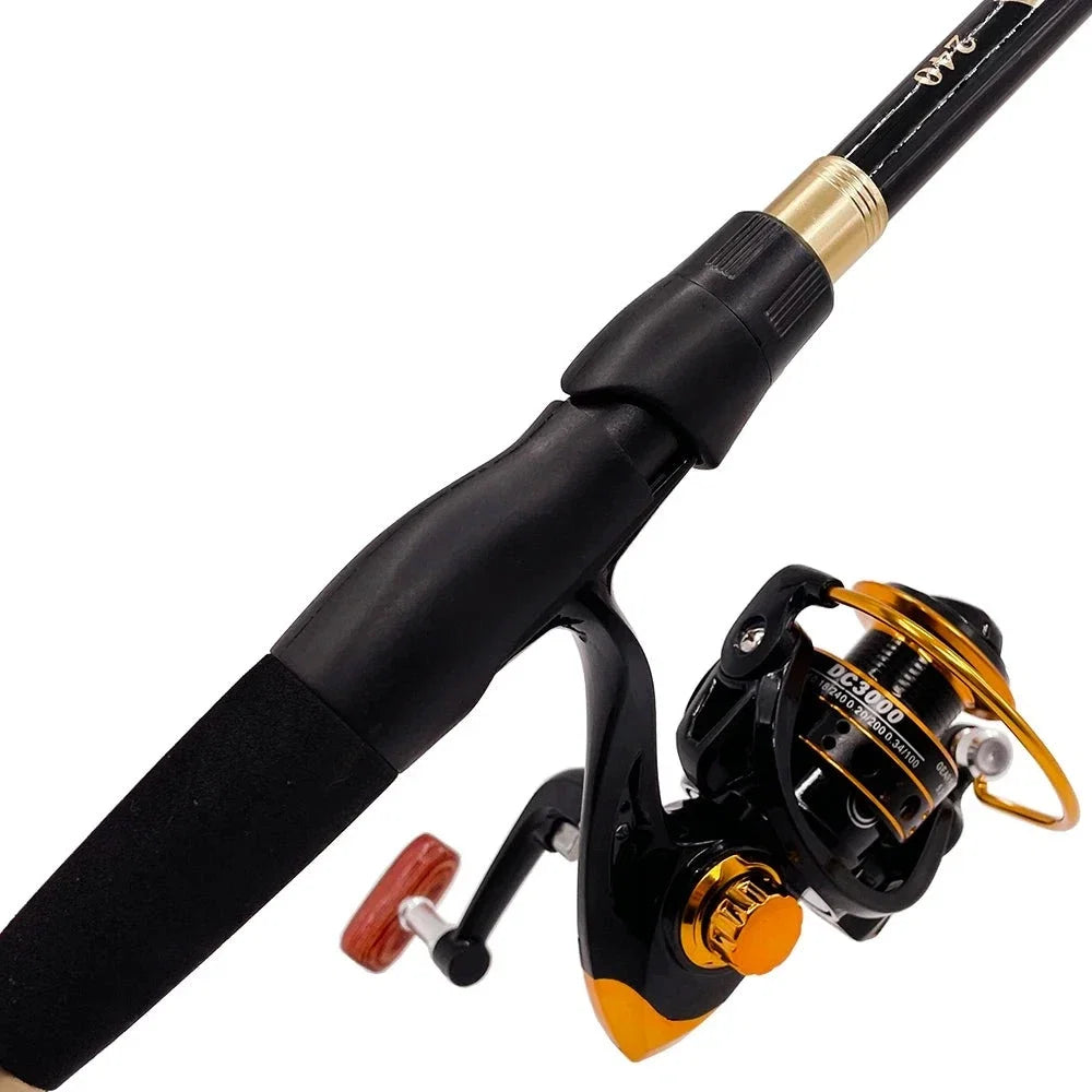Kit Vara de Pesca Telescópica GHOTDA com Carretel Giratório