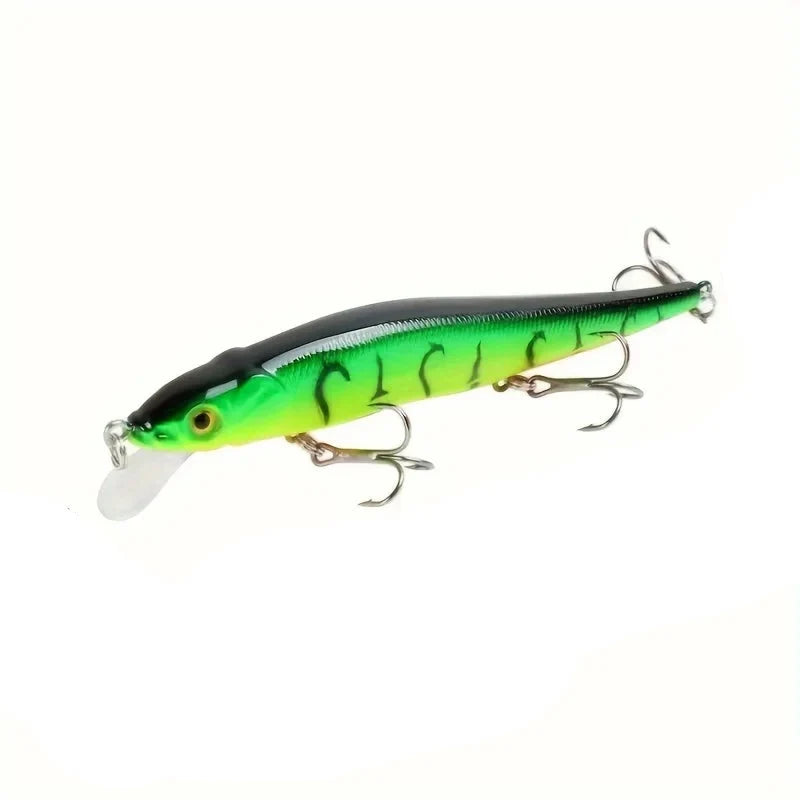 Isca Artificial Profissional Minnow 11.5cm 14g com 3 Ganchos Agudos