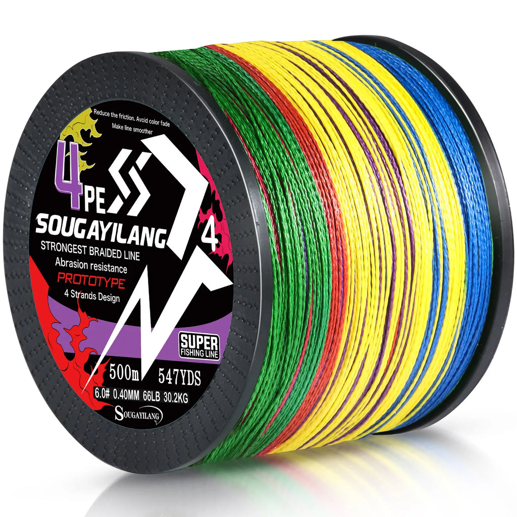 Linha de Pesca Trançada Sougayilang 4 Fios - Suavidade e Durabilidade