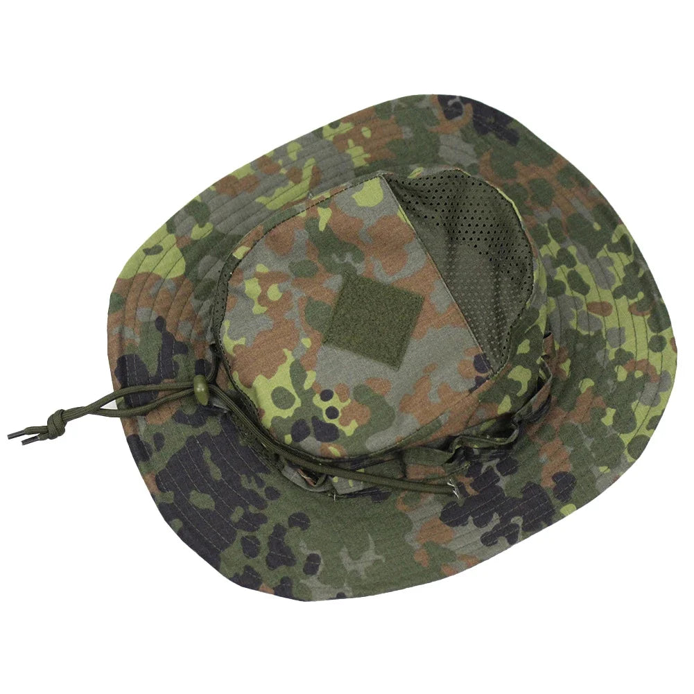Chapéu Tático Camuflado Para Pesca e Atividades ao Ar Livre