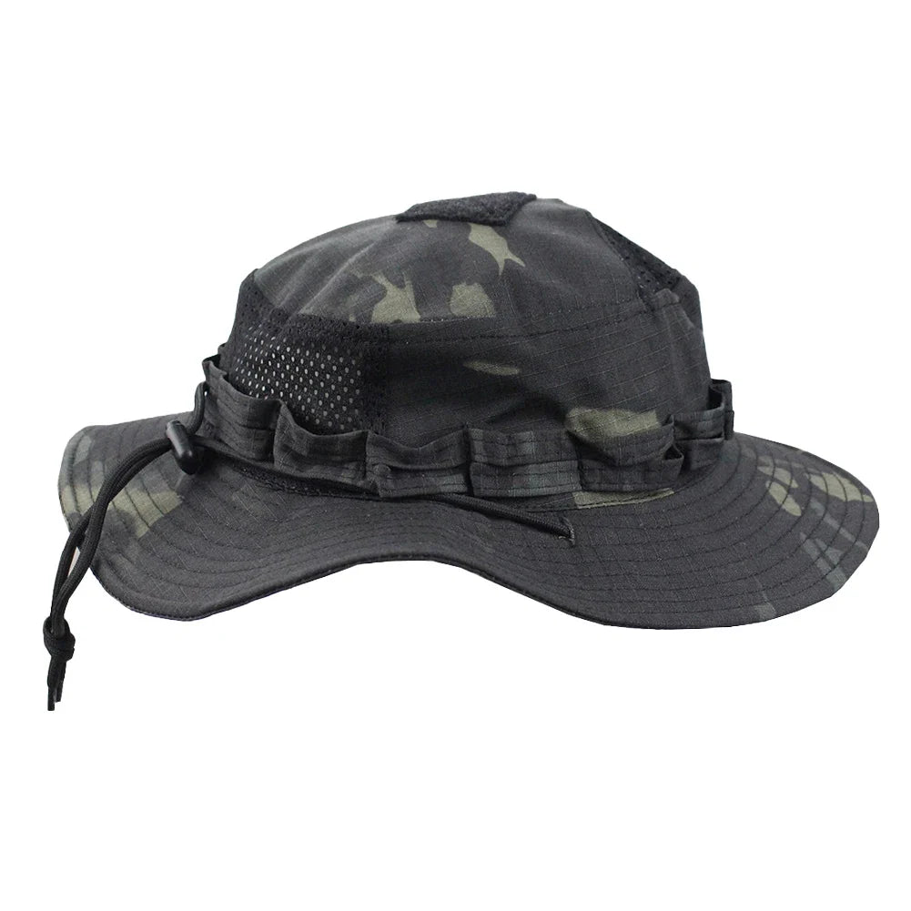 Chapéu Tático Camuflado Para Pesca e Atividades ao Ar Livre