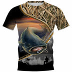 Camisa de Pesca com Secagem Rápida e Estampa de Pesca