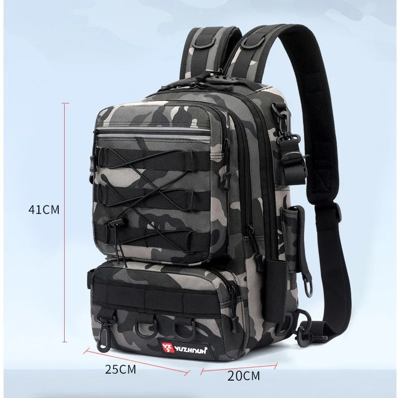 Bolsa de Pesca Camuflada Multi-Funcional com Grande Capacidade